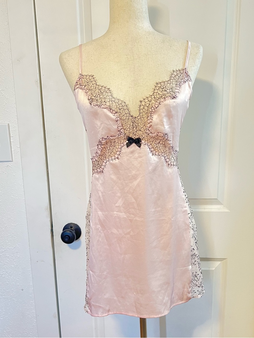 Victoria’s Secret Baby Pink Eyelash Lace Slip Dress